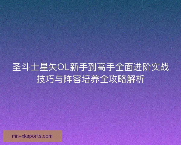 圣斗士星矢OL新手到高手全面进阶实战技巧与阵容培养全攻略解析